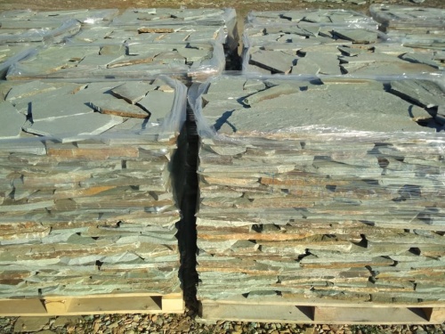 Плитняк златолит зелёный для цоколя, отмостки купить в Кызыле