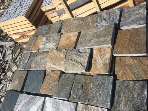 Плитка пилёная златолит Уральский для цоколя, отмостки купить в Кызыле