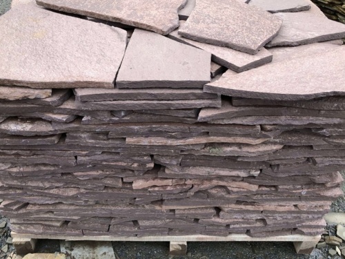 Плитняк лемезит бордовый для облицовки цоколя 20-25 мм  купить в Кызыле