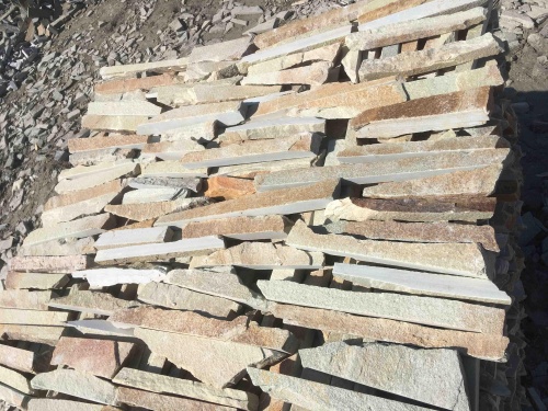 Горбушка златолит золотистый для облицовки купить в Кызыле